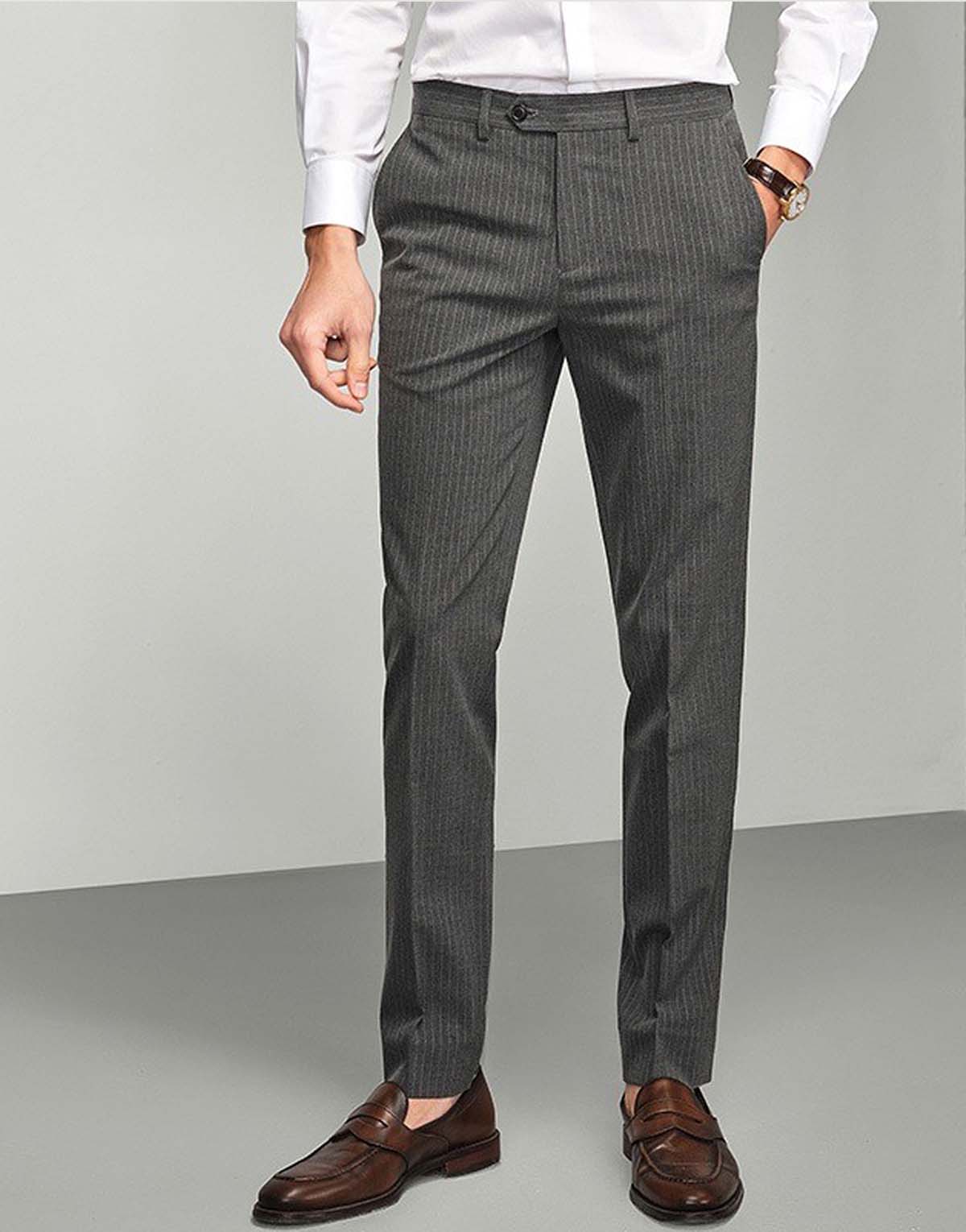 Pinstripe Business Men's Trousers-mp-842